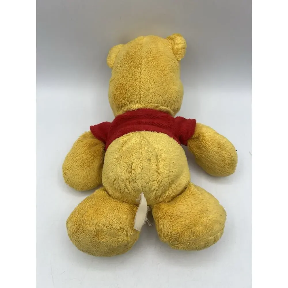 Disney Winnie The Pooh Plush Bear Red Shirt Stuffed Animal Toy 10 Inch
